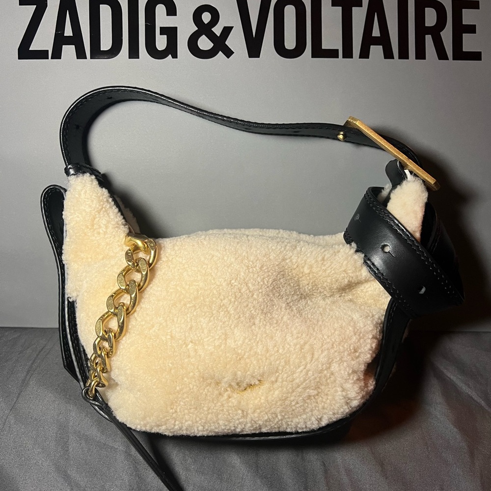 Zadig & Voltaire Black and Cream Le Cecilia XS bag